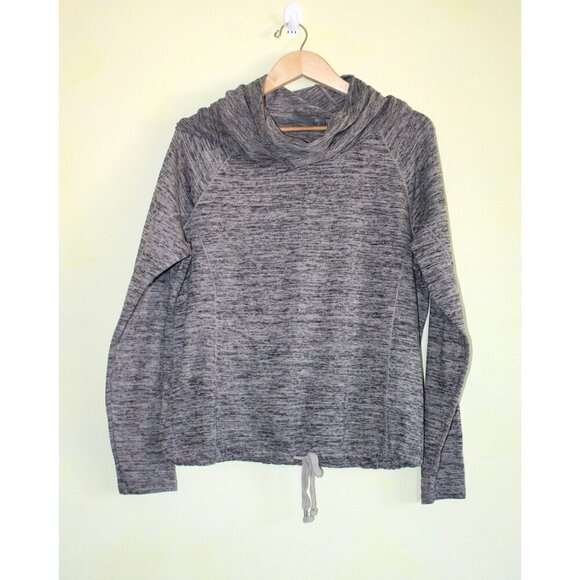 Athleta Funnel Neck Women Sweatshirt Size Large Long sleeves grey hoodie - Picture 5 of 8